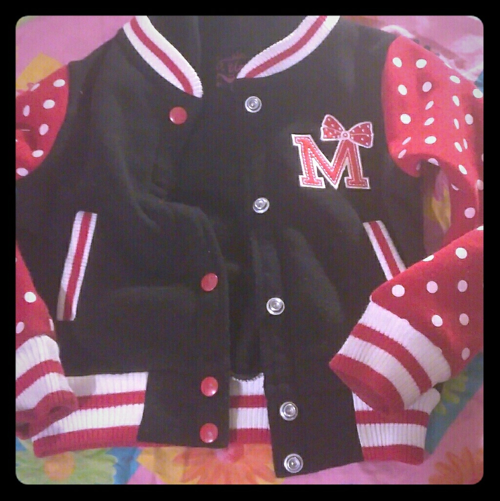 Hooded Minnie Mouse jacketw/polka dots